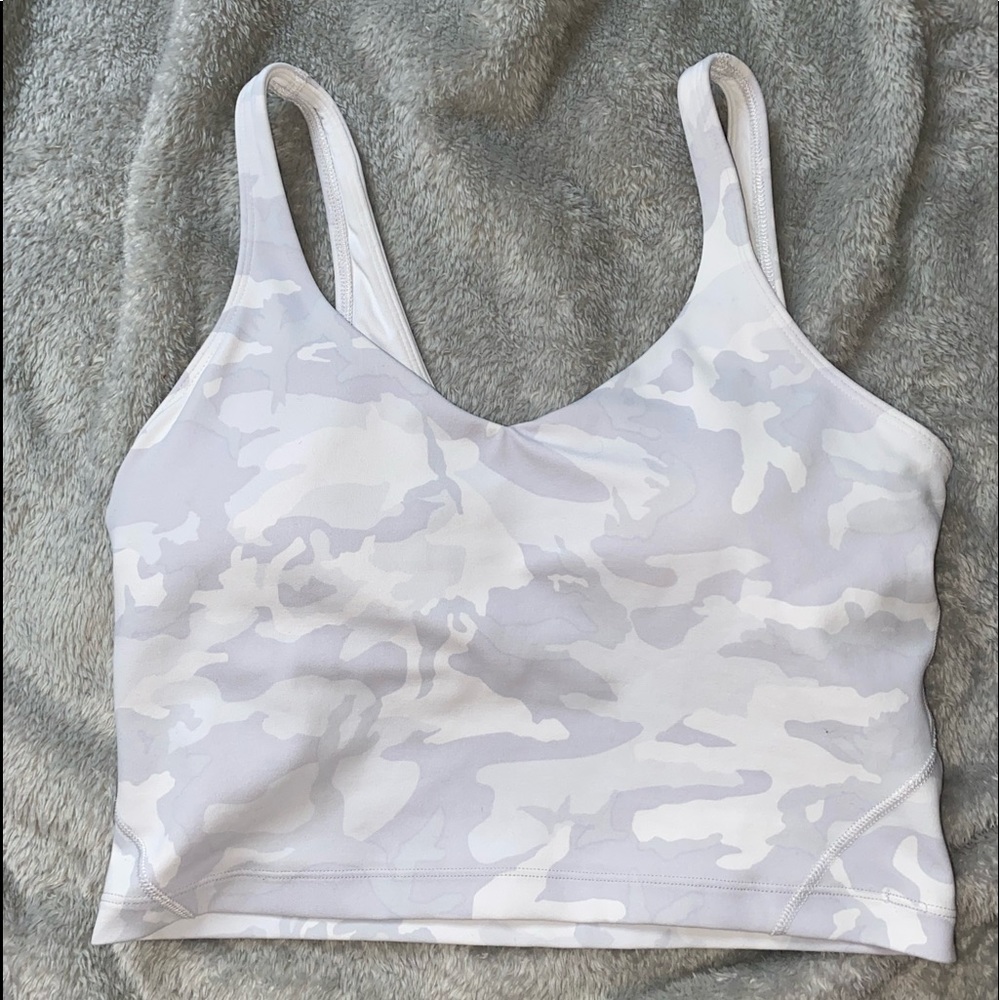 Size 6 LuluLemon Align Tank in Camo Alpine White Multt